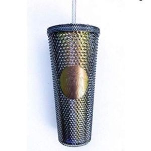 Starbucks Black & Gold Iridescent Studded Tumbler